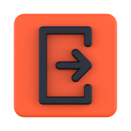 Logout  3D Icon