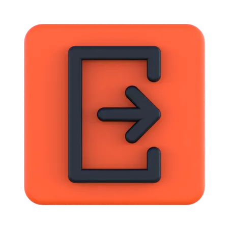 Logout  3D Icon