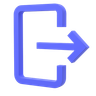 logout 3d logo