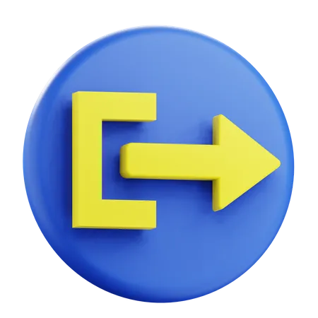 Logout 3D Icon