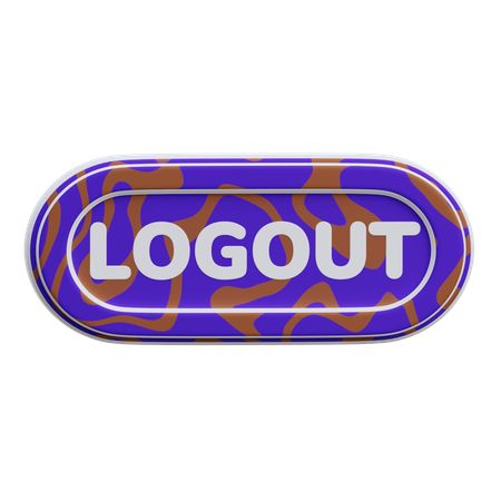 로그아웃 버튼  3D Icon