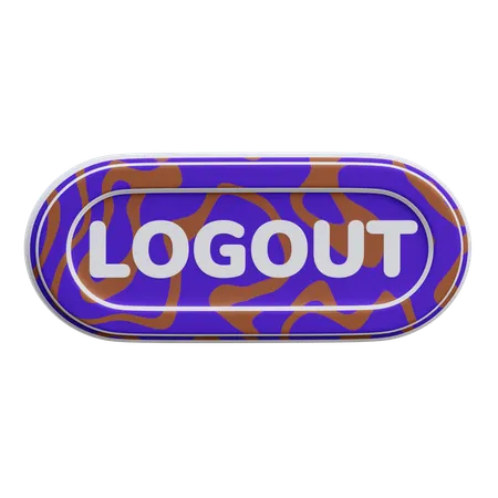 로그아웃 버튼  3D Icon
