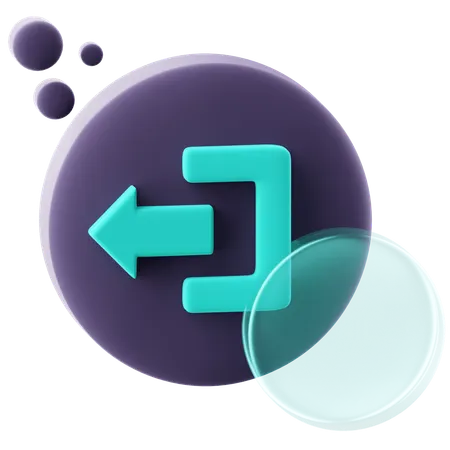 Logout Button  3D Icon
