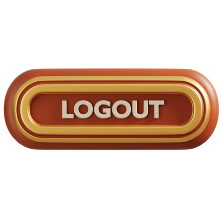 Logout button  3D Icon