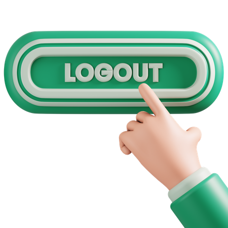 Logout button  3D Icon