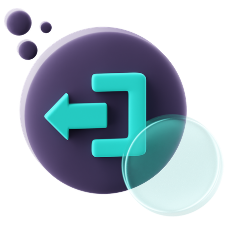 Logout Button 3D Icon