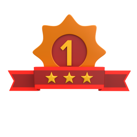 Logro del primer lugar  3D Icon