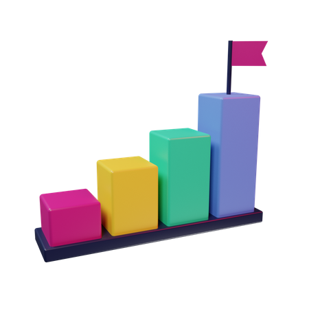 Logro empresarial  3D Illustration