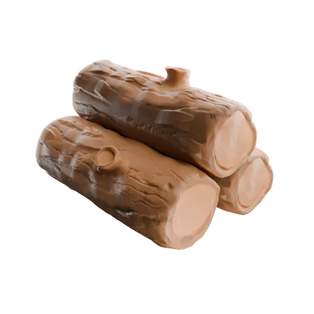 Logs  3D Icon