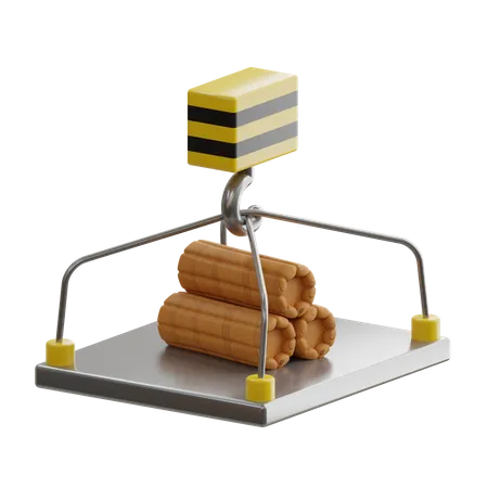 Logs Lifting  3D Icon