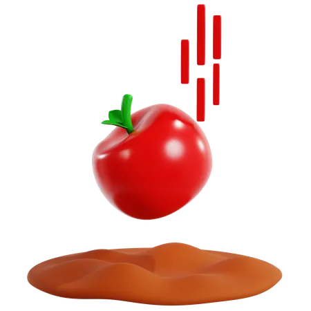 Loi de la chute des pommes  3D Icon