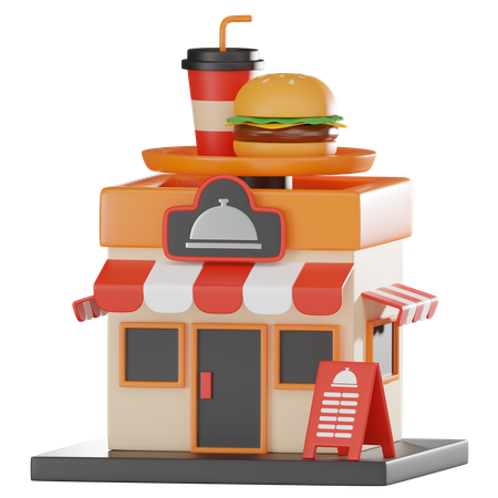 Loja de fast food  3D Icon