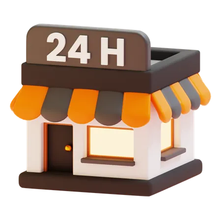 LOJA 24 HORAS  3D Icon