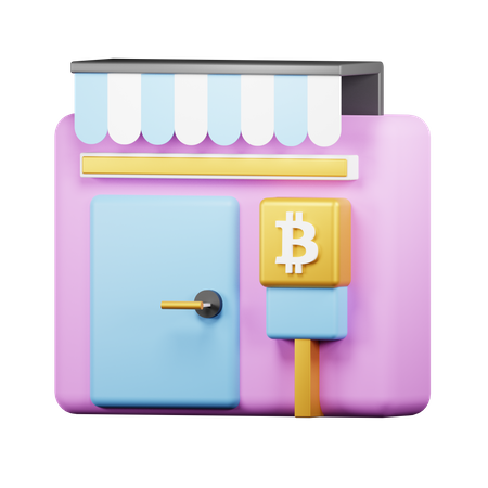 Loja Bitcoin  3D Icon