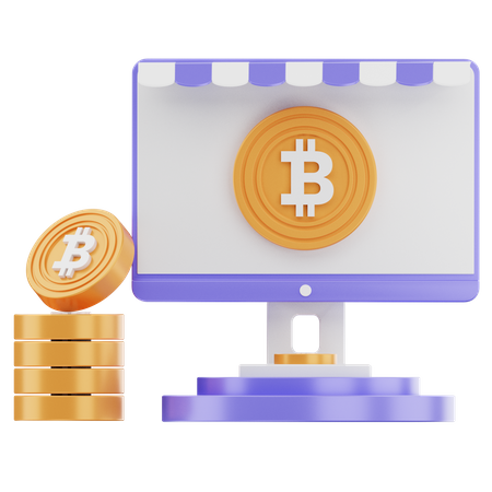 Loja Bitcoin  3D Icon