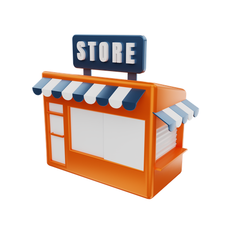 Loja de compras  3D Illustration