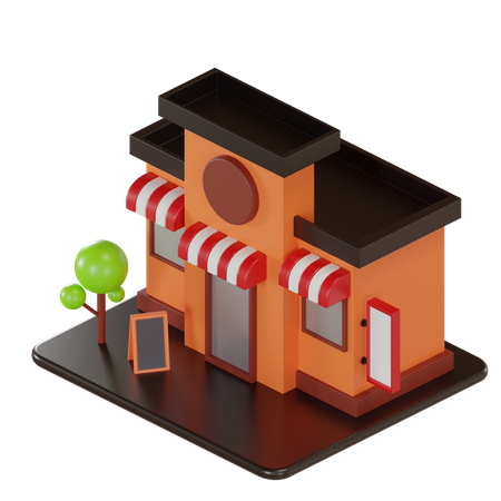 Loja de compras  3D Illustration