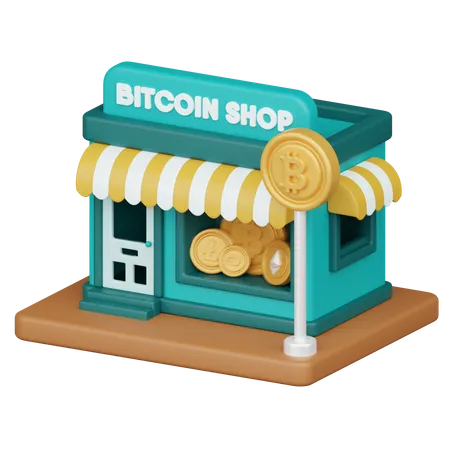 Loja de Bitcoins  3D Icon