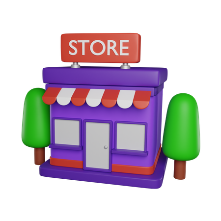 Loja de compras  3D Icon
