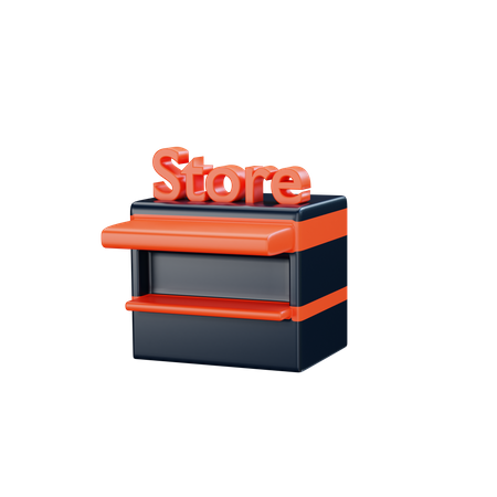 Loja de compras  3D Illustration