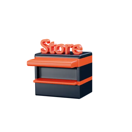 Loja de compras  3D Illustration