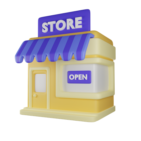 Loja de compras  3D Illustration