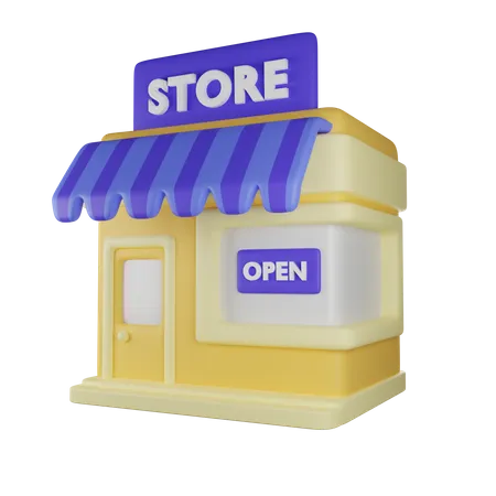 Loja de compras  3D Illustration