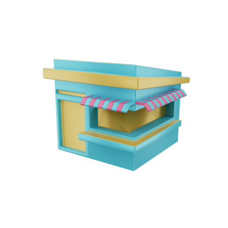 Loja de compras  3D Illustration