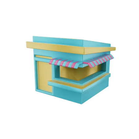 Loja de compras  3D Illustration