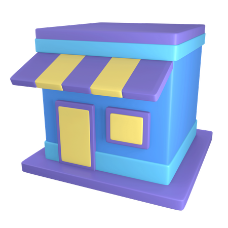 Loja de compras  3D Illustration