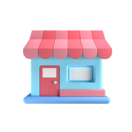 Loja de compras  3D Illustration