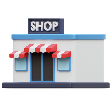 Loja de compras  3D Illustration