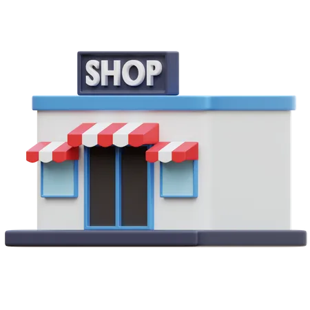 Loja de compras  3D Illustration