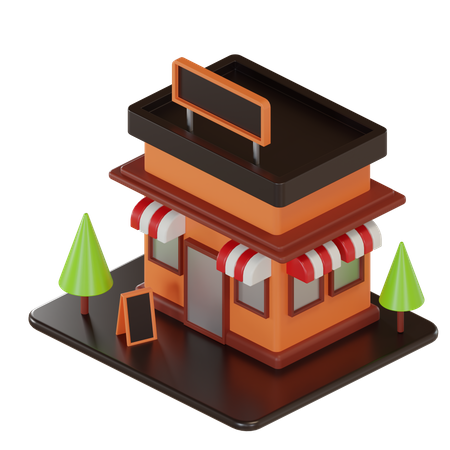 Loja de compras  3D Illustration