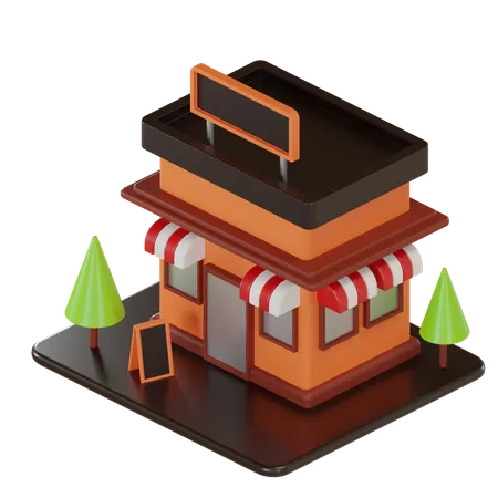 Loja de compras  3D Illustration