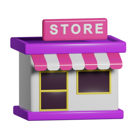 Loja de compras  3D Illustration