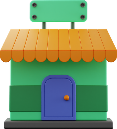 Loja de compras  3D Illustration