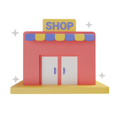 Loja de compras  3D Illustration