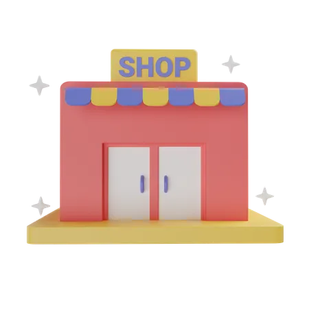 Loja de compras  3D Illustration