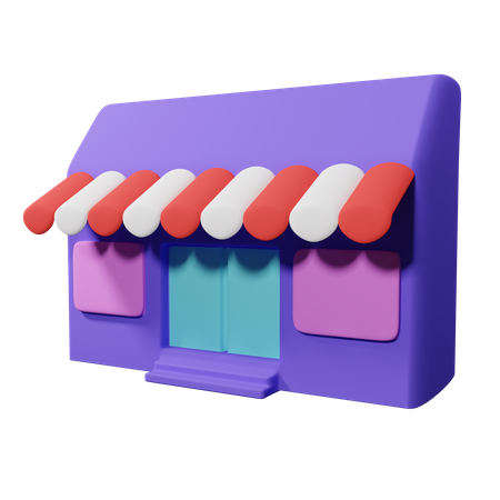 Loja de compras  3D Icon