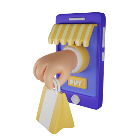 Loja de compras on-line  3D Icon
