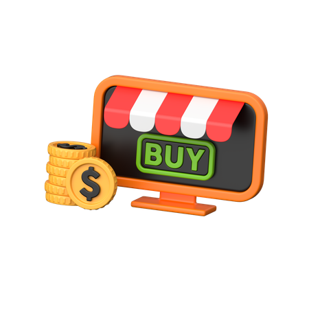 Loja de compras on-line  3D Icon