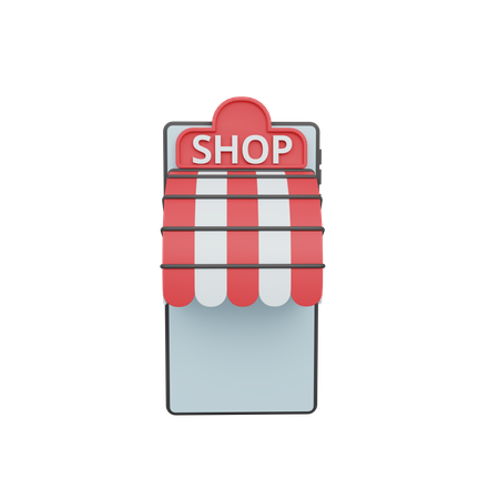 Loja de compras on-line  3D Illustration