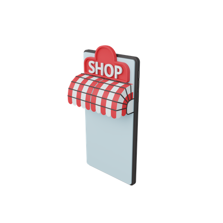 Loja de compras on-line  3D Illustration