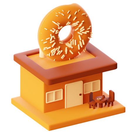 Loja de Donuts  3D Icon