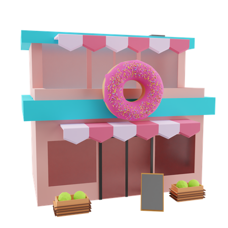 Loja de Donuts  3D Icon