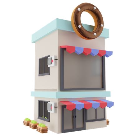 Loja de Donuts  3D Icon