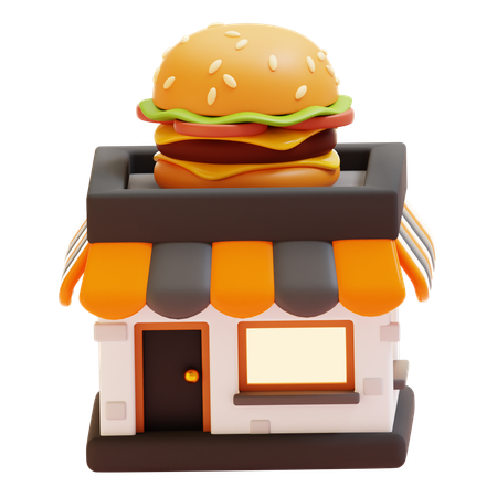 Loja de fast food  3D Icon