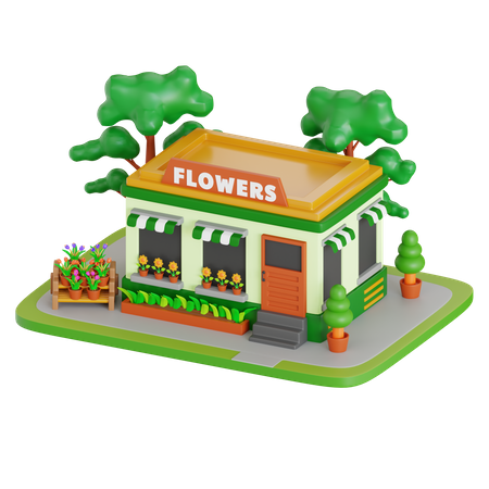 Loja de flores  3D Icon