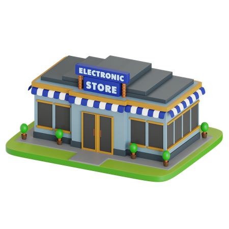 Loja Eletrônica  3D Icon